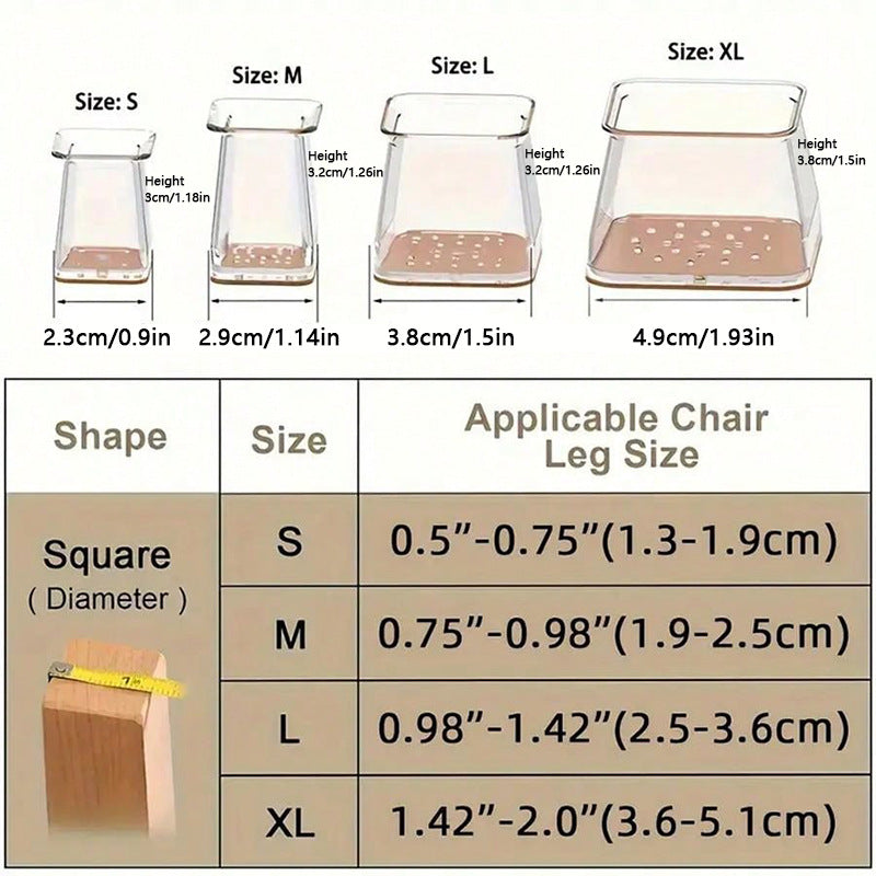 ✨Universal Rubber Chair Leg Protectors – Anti-Scratch Floor Protectors