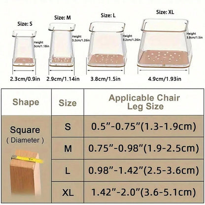 ✨Universal Rubber Chair Leg Protectors – Anti-Scratch Floor Protectors