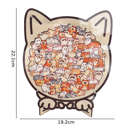 🎄Cat or Dog Shaped Wooden Jigsaw Puzzle