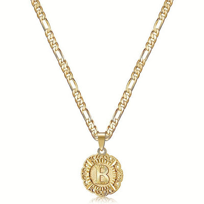 14K Gold Plated Initial Letter Pendant Necklace – A–Z