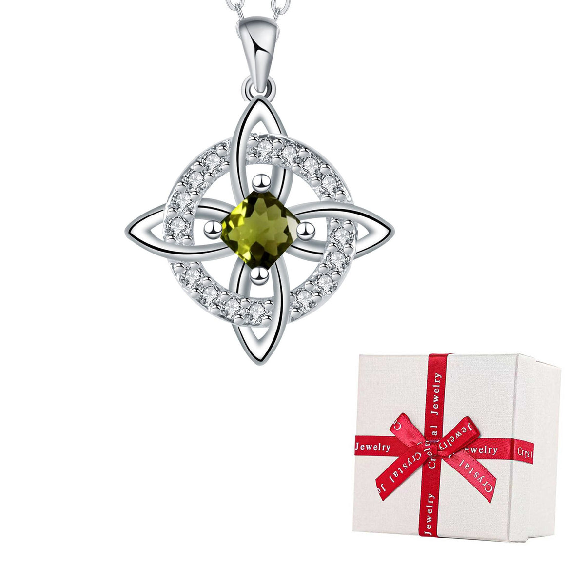 Mystical Birthstone Witches Knot Necklace – Natural Crystal🔮💞Protect Your Loved Ones