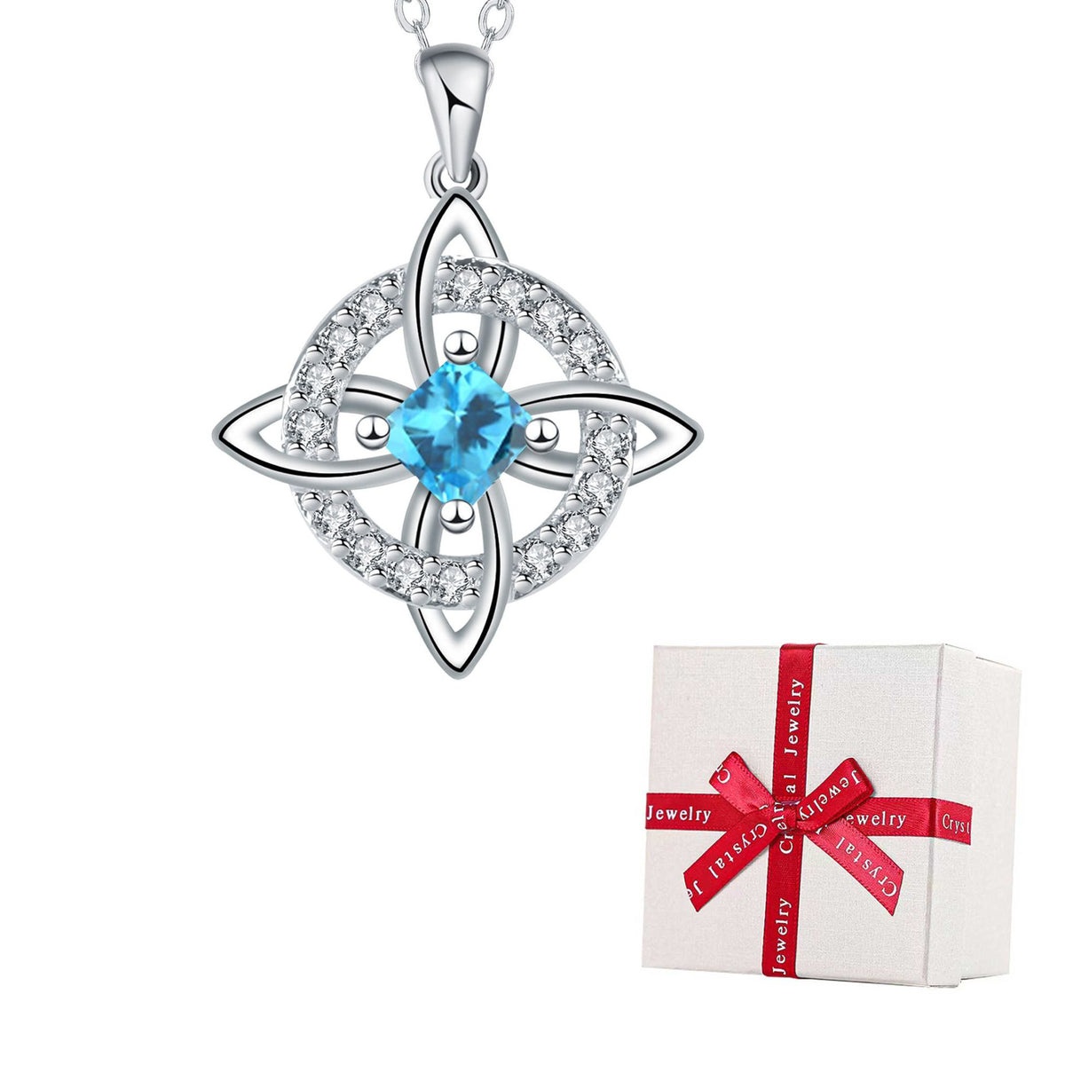 Mystical Birthstone Witches Knot Necklace – Natural Crystal🔮💞Protect Your Loved Ones