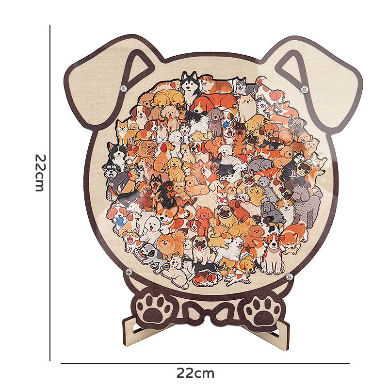 🎄Cat or Dog Shaped Wooden Jigsaw Puzzle