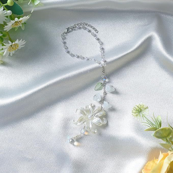 Lily of the Valley Crystal Suncatcher Car Charm