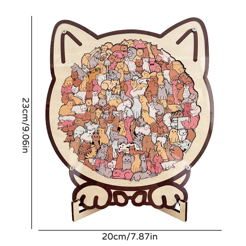 🎄Cat or Dog Shaped Wooden Jigsaw Puzzle