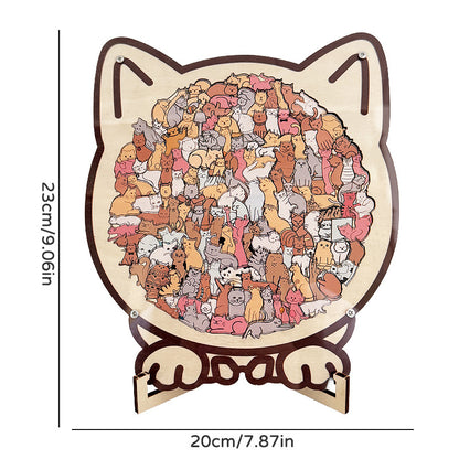 🎄Cat or Dog Shaped Wooden Jigsaw Puzzle