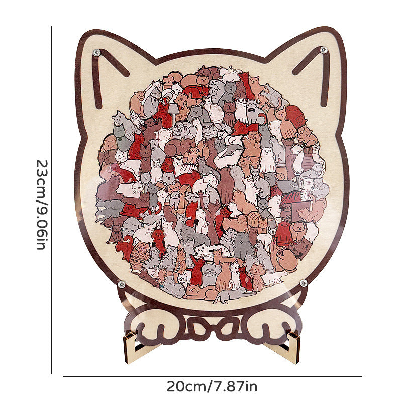 🎄Cat or Dog Shaped Wooden Jigsaw Puzzle