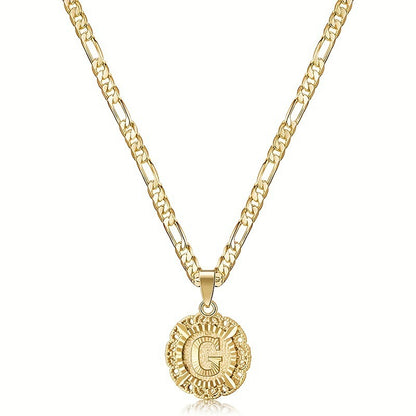 14K Gold Plated Initial Letter Pendant Necklace – A–Z