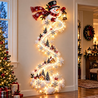 🎄 Light‑Up Glowing Christmas Door Hanger ✨ Festive Home Decor