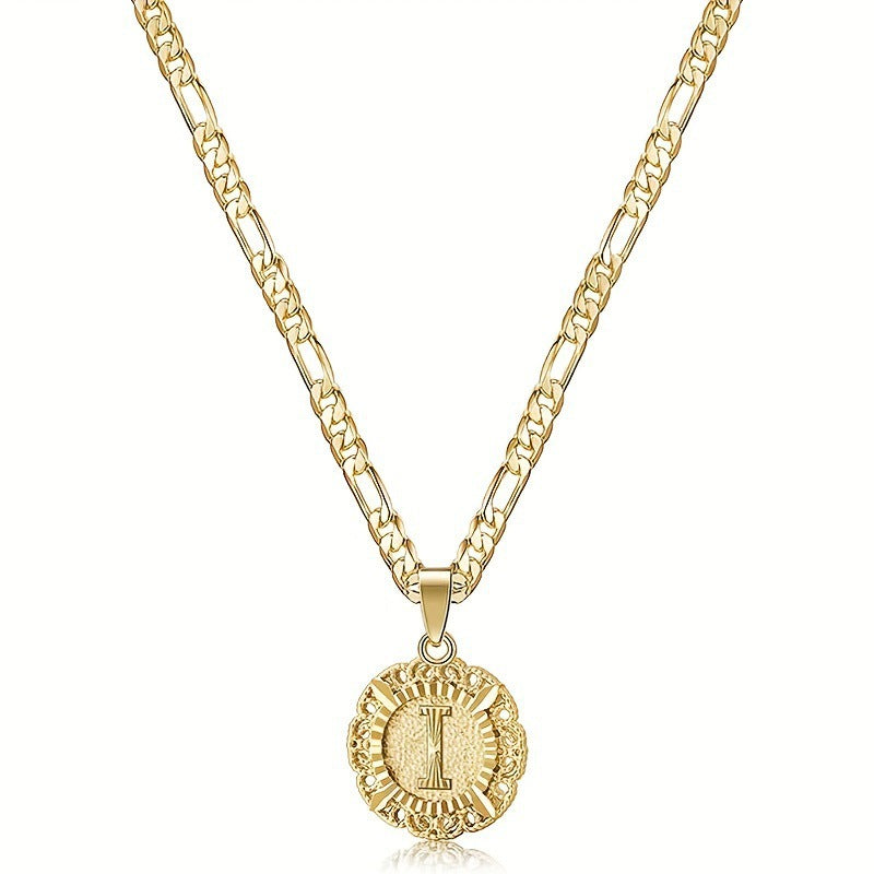 14K Gold Plated Initial Letter Pendant Necklace – A–Z