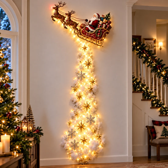 🎄 Light‑Up Glowing Christmas Door Hanger ✨ Festive Home Decor