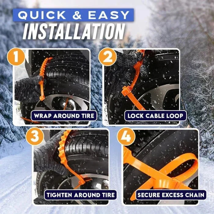 🚨 Instant Safety | Universal Nylon Tire Chains ⚡【50% OFF】