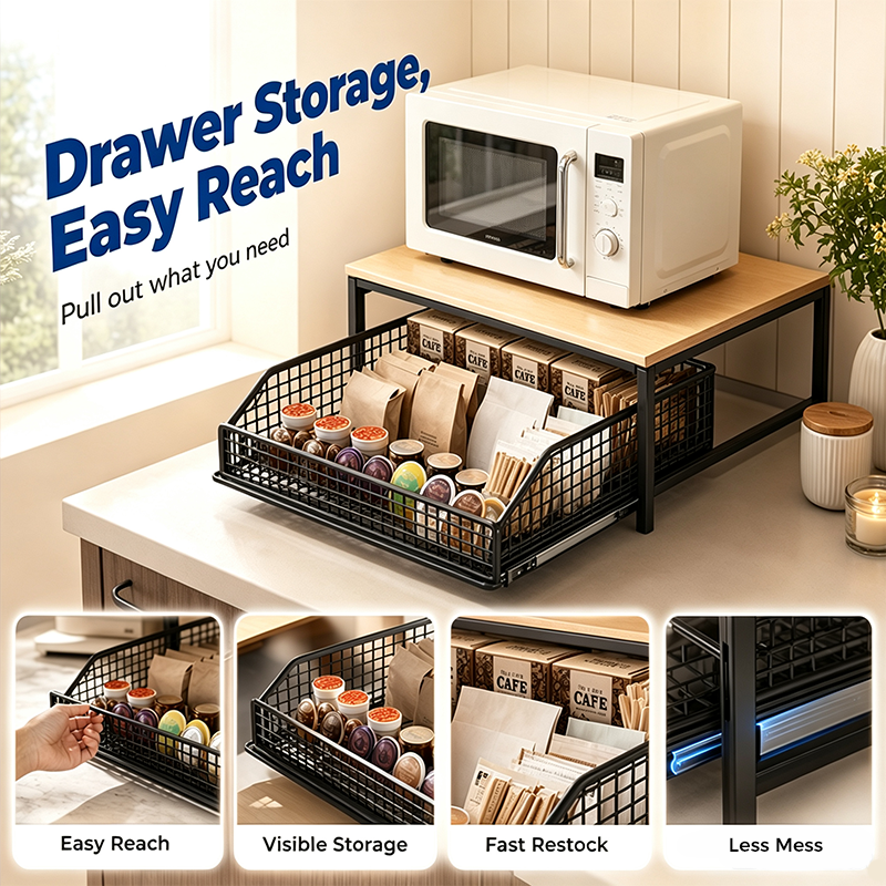KitchenOrganizer:  Space-Saving Kitchen Countertop Organizer Rack