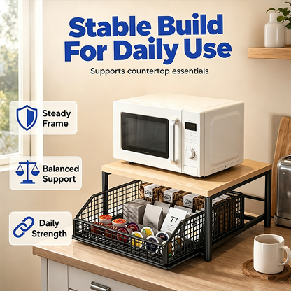 KitchenOrganizer:  Space-Saving Kitchen Countertop Organizer Rack