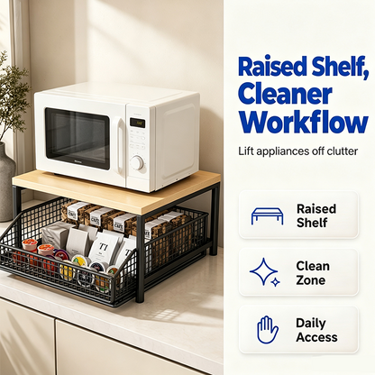 KitchenOrganizer:  Space-Saving Kitchen Countertop Organizer Rack