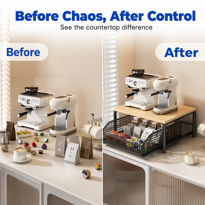 KitchenOrganizer:  Space-Saving Kitchen Countertop Organizer Rack