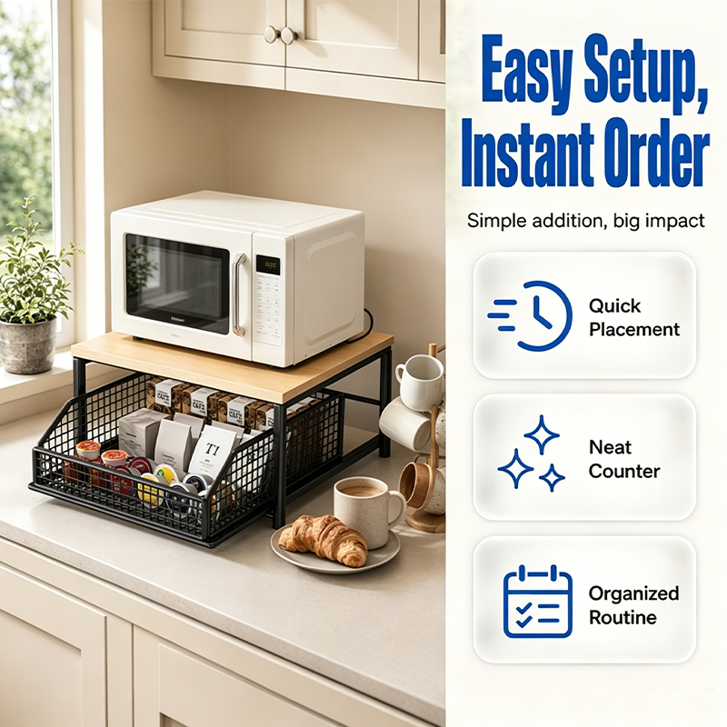 KitchenOrganizer:  Space-Saving Kitchen Countertop Organizer Rack