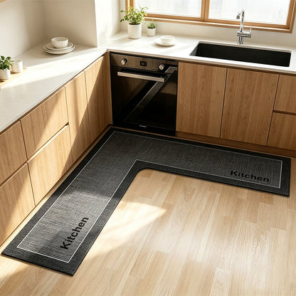 🍳💧L-Shape Diatomite Kitchen Corner Mat | Quickly Absorbs Water and Oil🧽