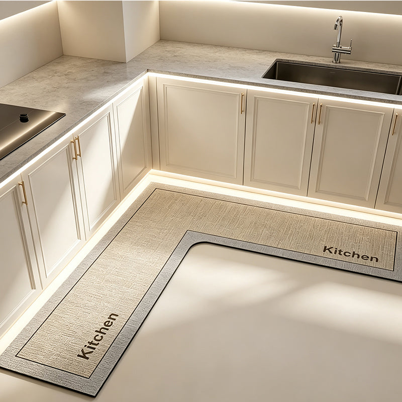 🍳💧L-Shape Diatomite Kitchen Corner Mat | Quickly Absorbs Water and Oil🧽