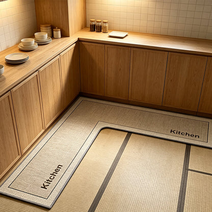 🍳💧L-Shape Diatomite Kitchen Corner Mat | Quickly Absorbs Water and Oil🧽