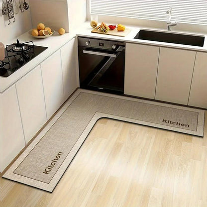 🍳💧L-Shape Diatomite Kitchen Corner Mat | Quickly Absorbs Water and Oil🧽