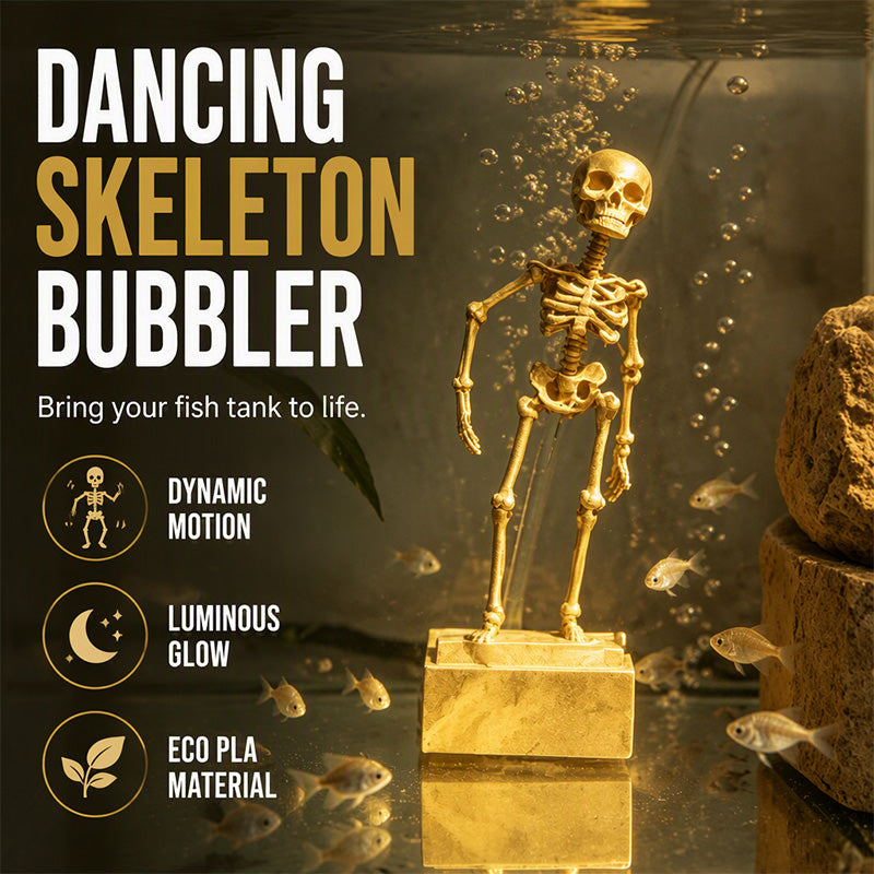 ⏳🔥LIMITED-TIME 50% OFF! ⏰💧Dancing Skeleton Aquarium Bubbler💀
