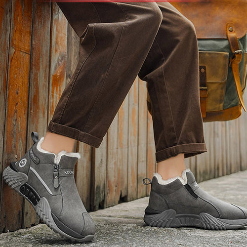 Warm Fleece Winter Snow Boots with Side Zip