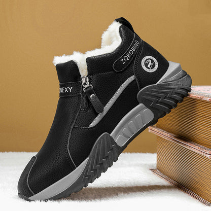 Warm Fleece Winter Snow Boots with Side Zip