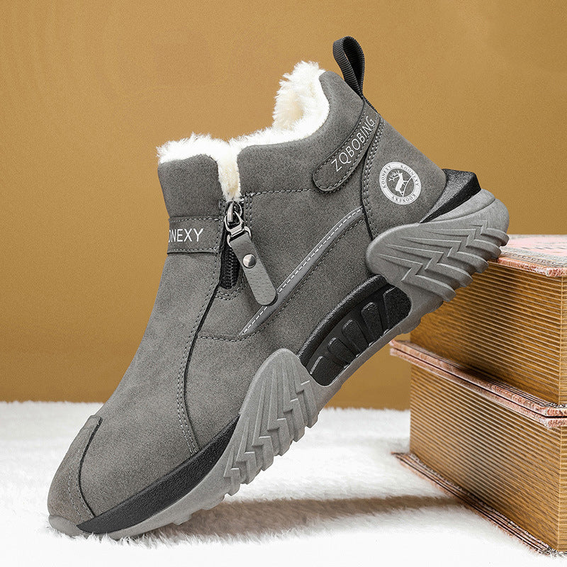 Warm Fleece Winter Snow Boots with Side Zip
