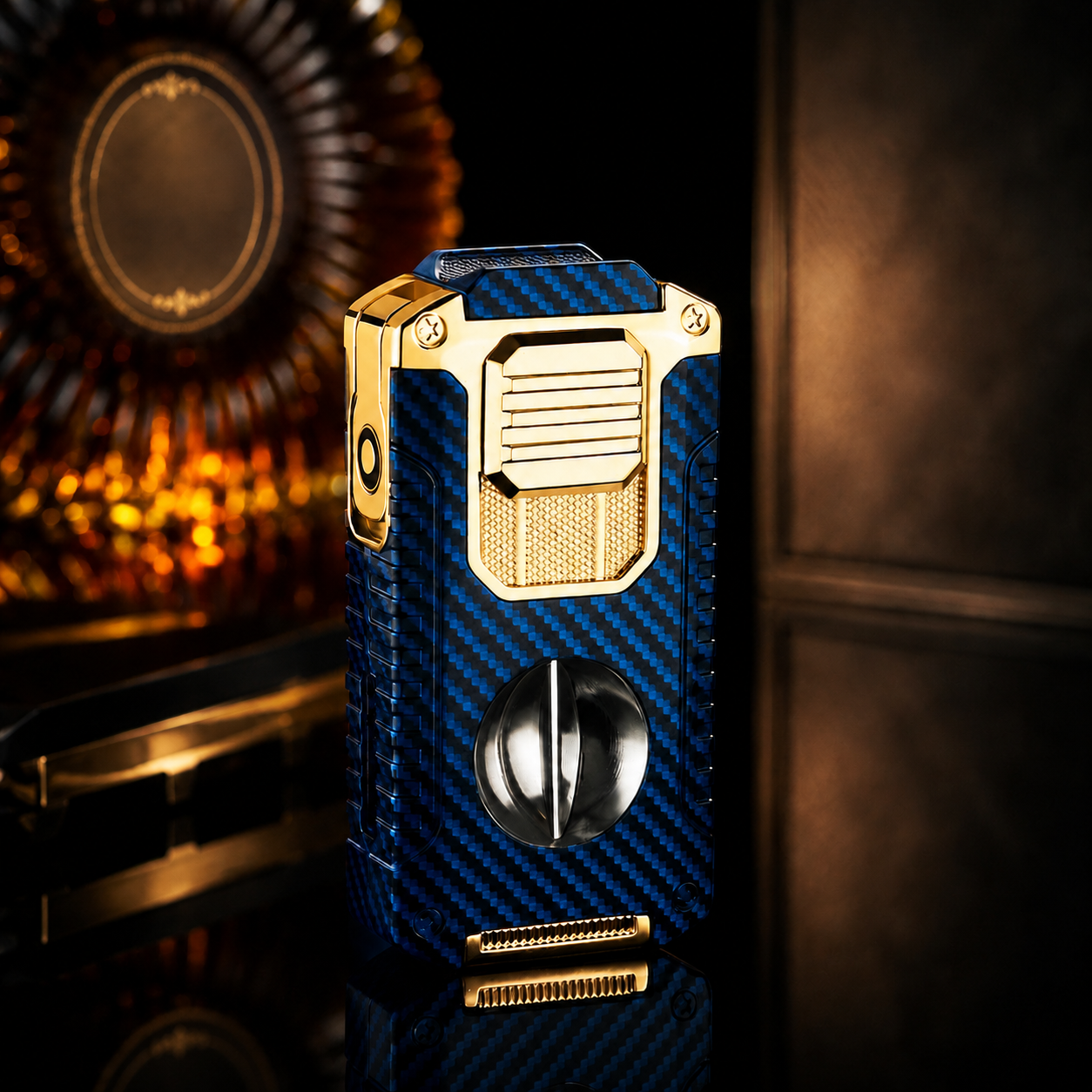 Premium multi-function lighter with adjustable windproof flame and built-in tools