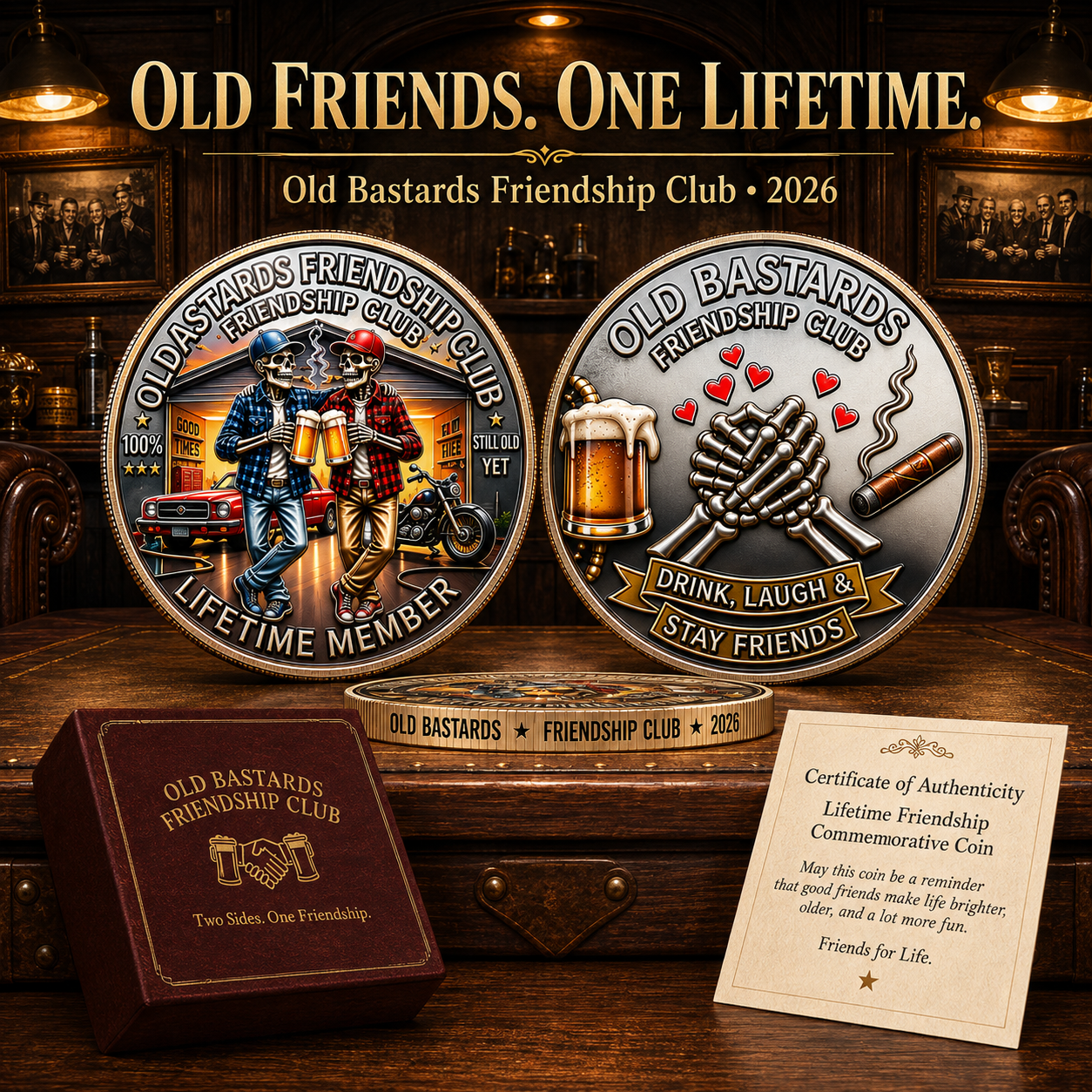 Old Bastards Friendship Club commemorative coin