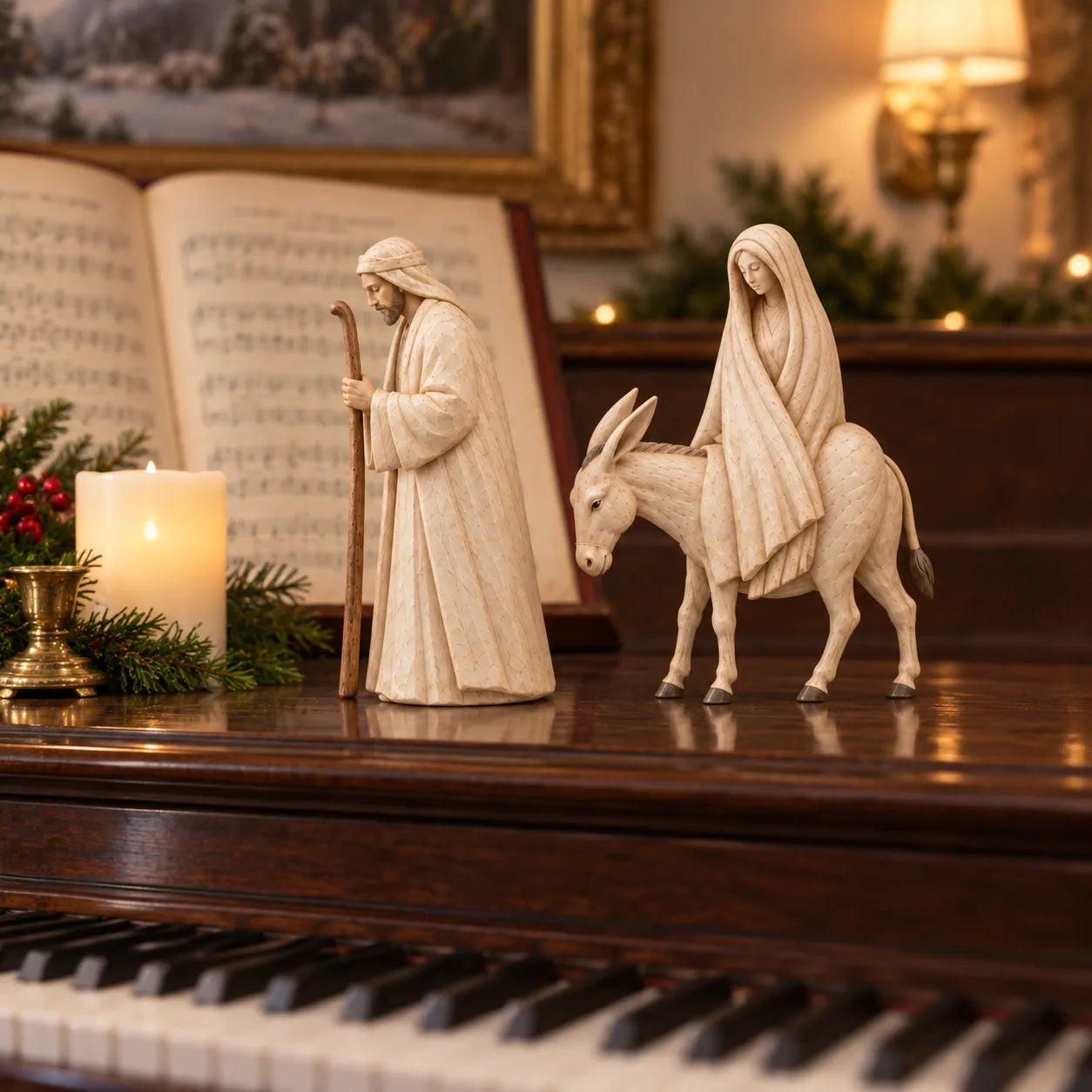 Christmas nativity display detail